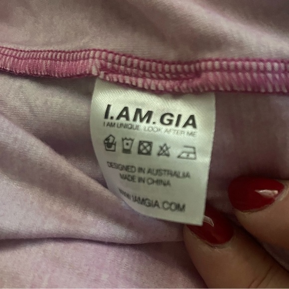 I.AM.GIA Pink Purple Cloud Print Karlie Cutout Halter Bodycon Maxi Dress S Sexy - Picture 15 of 16